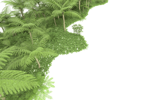 Realistic forest isolated on transparent background. 3d rendering - illustration png