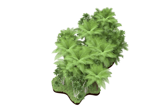 Realistic forest isolated on transparent background. 3d rendering - illustration png