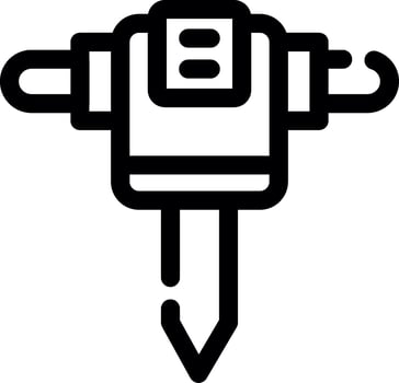 Road Drill Creative Icon Design vector