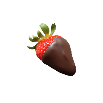 Strawberry with chocolate no background fruit png