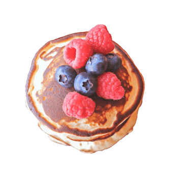 Pancake with delicious berries png