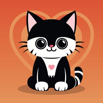 Cat abstract design and colorful vector drawing for printing, t-shirt design and gift card.