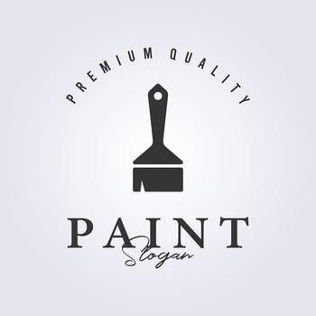 paint brush symbol logo icon vector illustration design