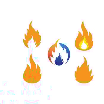 Fire flame Logo icon vector illustration design
