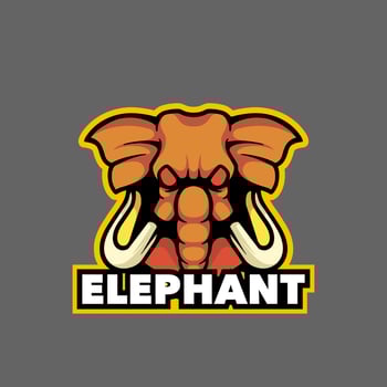 Elephant mascot logo vector