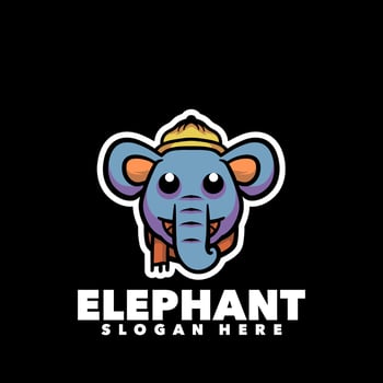 Elephant funny mascot cartoon vector