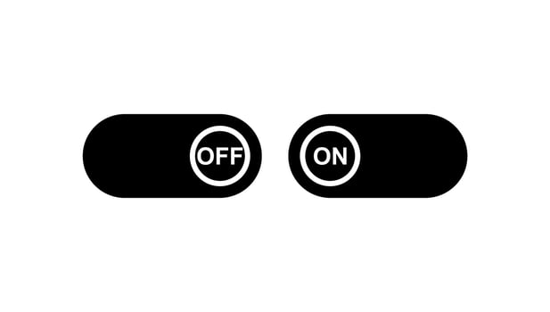 simple icon of on and off button vector
