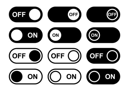 simple icon of on and off button vector