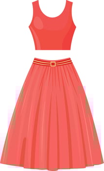 Vector of trendy woman summer dress