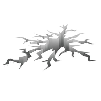 Cracks, splits and holes in ground vector