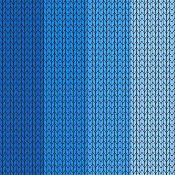 Blue gradient knitted pattern. knitted vector pattern. Seamless gradient pattern for clothing, wrapping paper, backdrop, background, gift card.