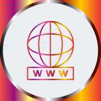 Unique World Wide Web Vector Icon