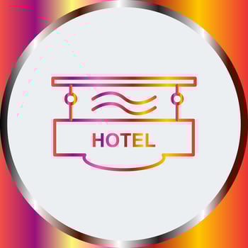 Hotel Sign Vector Icon