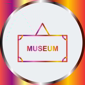 Museum Tag Vector Icon