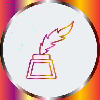 Inkwell Vector Icon