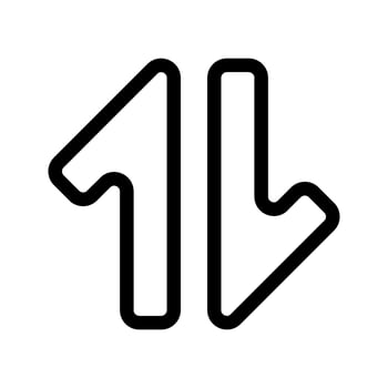 Swap Vertical Icon Vector Symbol Design Illustration