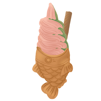 Sakura matcha Taiyaki png
