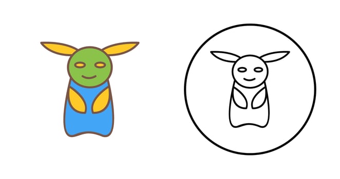 Unique Game Character Vector Icon