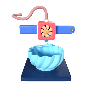 Printing Vase 3D Illustration Icon png