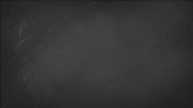 Realistic blackboard with chalk stains. Dusty black background vector