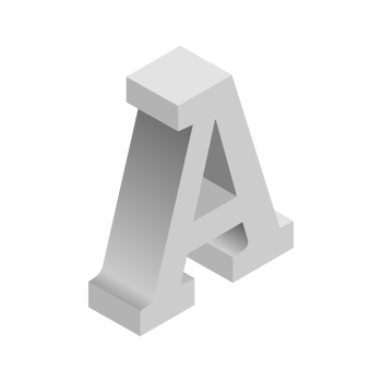 Letter A 3d Isometric Logo Icon PNG with transparent background