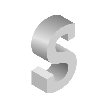 Letter S 3d Isometric Logo Icon png with transparent background