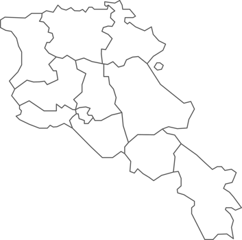 Map of Armenia with detailed country map, line map. png