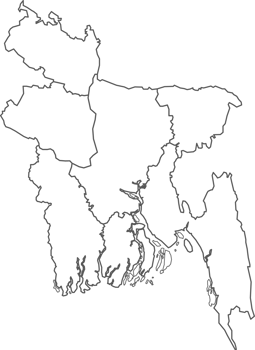 Map of Bangladesh with detailed country map, line map. png