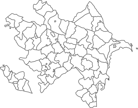 Map of Azerbaijan with detailed country map, line map. png