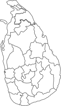 Map of Sri Lanka with detailed country map, line map. png