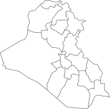 Map of Iraq with detailed country map, line map. png