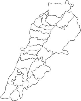 Map of Lebanon with detailed country map, line map. png