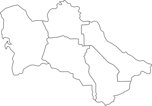 Map of Turkmenistan with detailed country map, line map. png