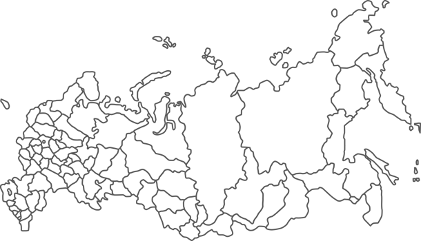 Map of Russia with detailed country map, line map. png