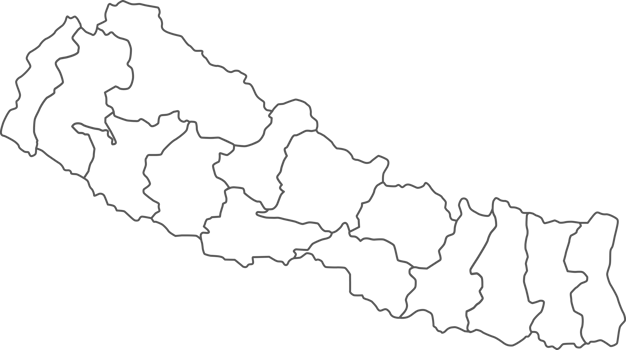 Map of Nepal with detailed country map, line map. png