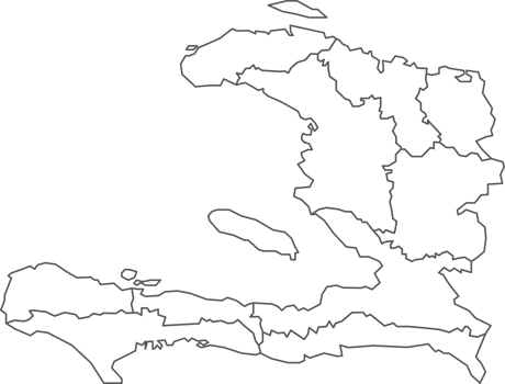 Map of Haiti with detailed country map, line map. png