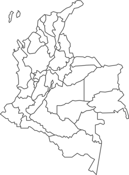 Map of Colombia with detailed country map, line map. png