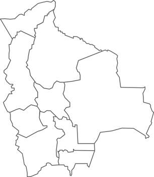 Map of Bolivia with detailed country map, line map. png