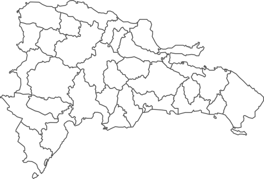 Map of Dominican Republic with detailed country map, line map. png