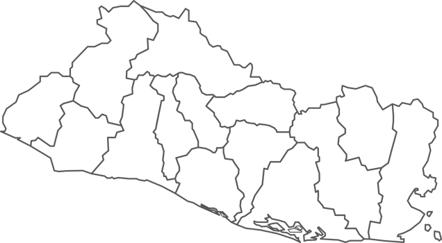 Map of El salvador with detailed country map, line map. png