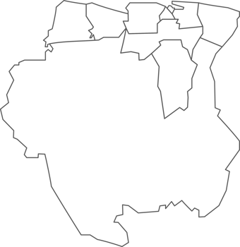 Map of Suriname with detailed country map, line map. png