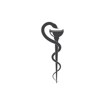 medical snake vector icon illustration