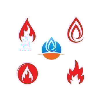 Fire flame Logo icon vector illustration design