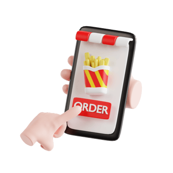 Delivery Online Food 3d icon png