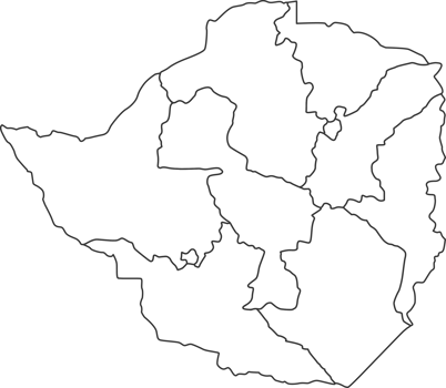 Map of Zimbabwe with detailed country map, line map. png
