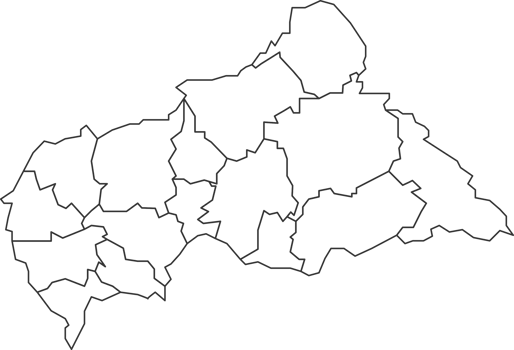 Map of Central African with detailed country map, line map. png