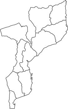 Map of Mozambique with detailed country map, line map. png