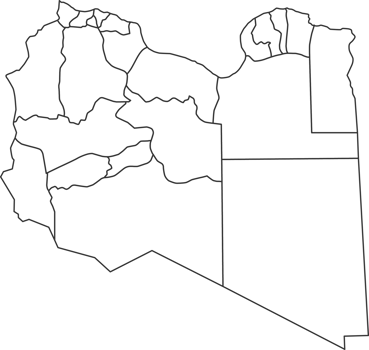 Map of Libya with detailed country map, line map. png