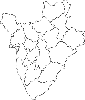 Map of Burundi with detailed country map, line map. png