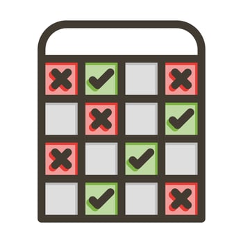 Bingo Vector Thick Line Filled Colors Icon For Personal And Commercial Use.